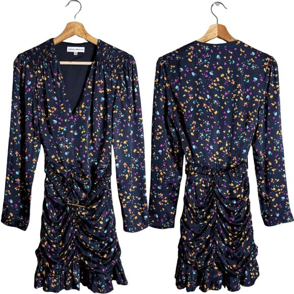 Karina Grimaldi Renatta Speckled Mini Dress Women's Small Blue Formal Wedding - Picture 2 of 16